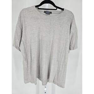 Basic Equipment Mens Sz 2XL Short Sleeve Crew Neck T Shirt Light Gray